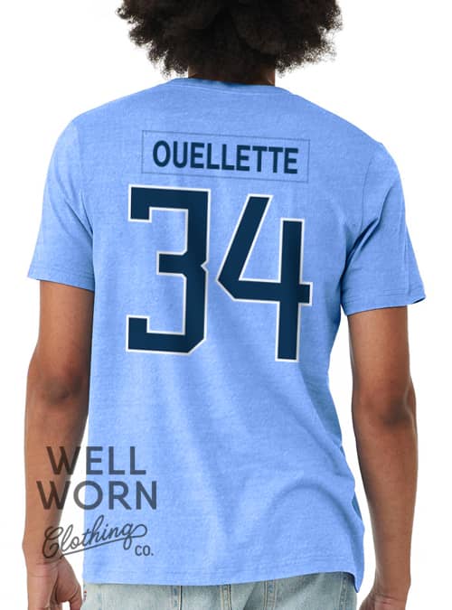 Toronto Argos Ouellette Replica Jersey Tee | Well Worn Clothing Co.