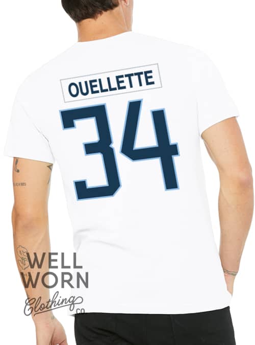Toronto Argos Ouellette Replica Jersey Tee | Well Worn Clothing Co.