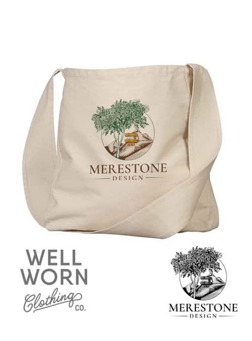 Merestone Design Logo Market Bag | Well Worn Clothing Co.