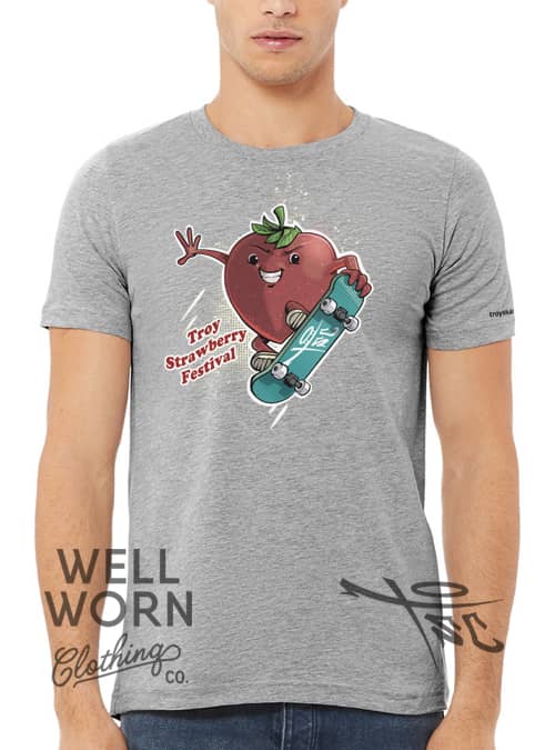 Troy Skate Church Strawberry Tee | Well Worn Clothing Co.